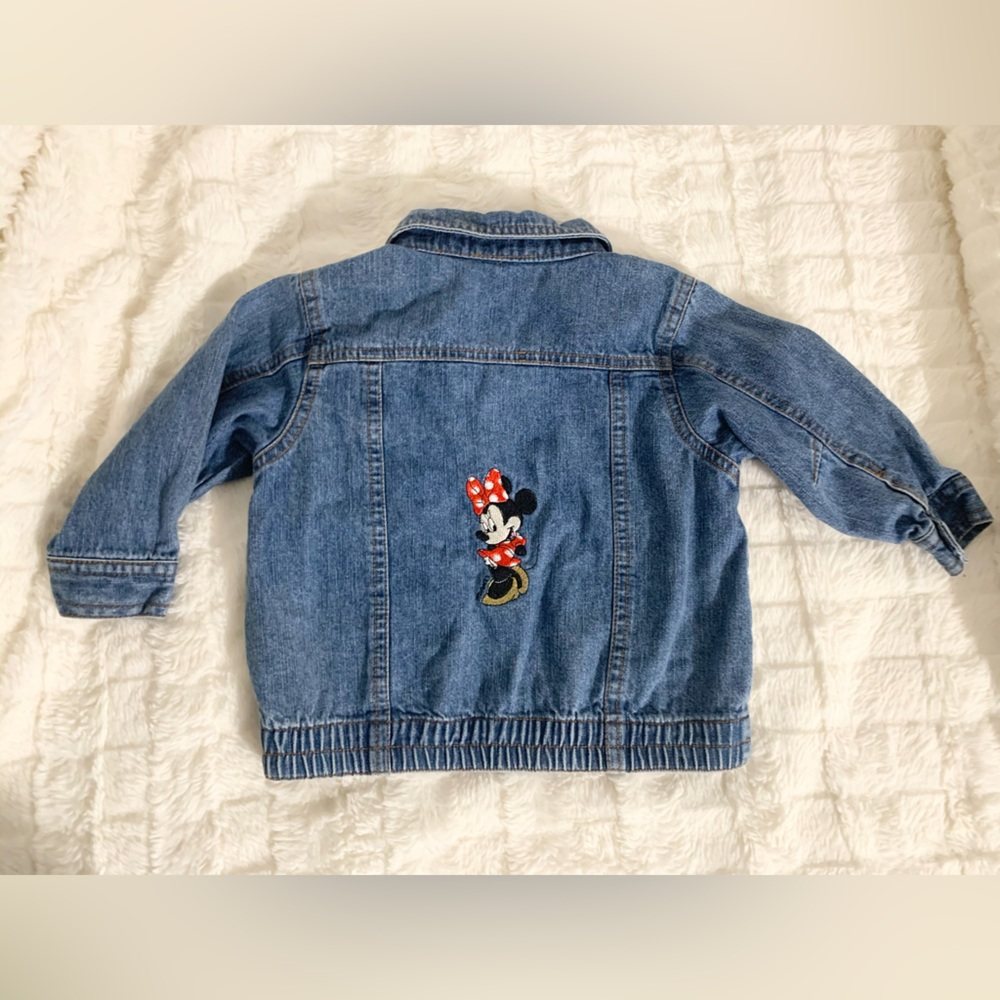 Eddie Bauer Kids Denim Jacket with Embroidered Minnie Mouse Character